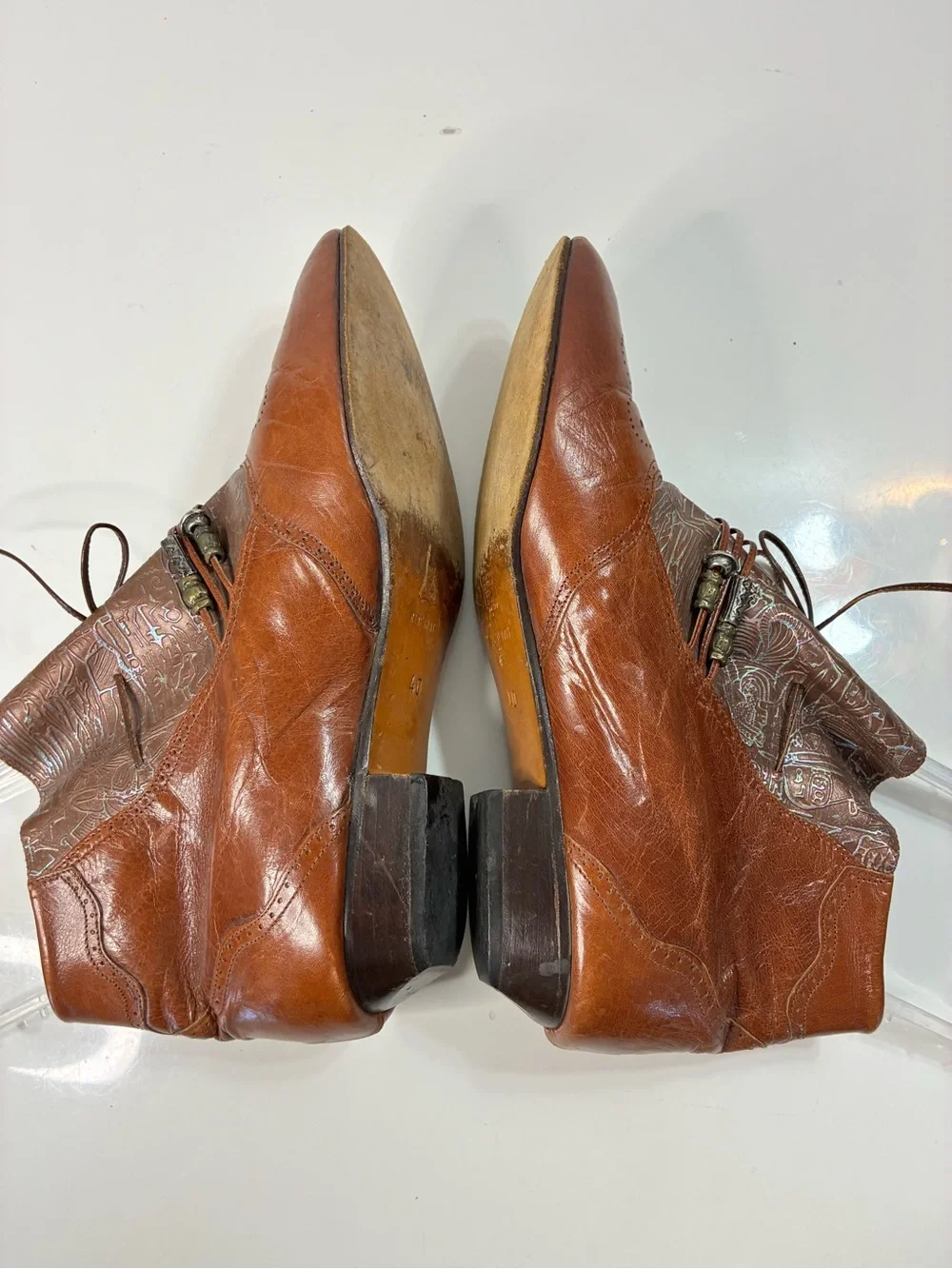 Moda Magnus Made in Italy 40EU LEA  Ankle Boots Victorian Pixie Granny Chic Boho